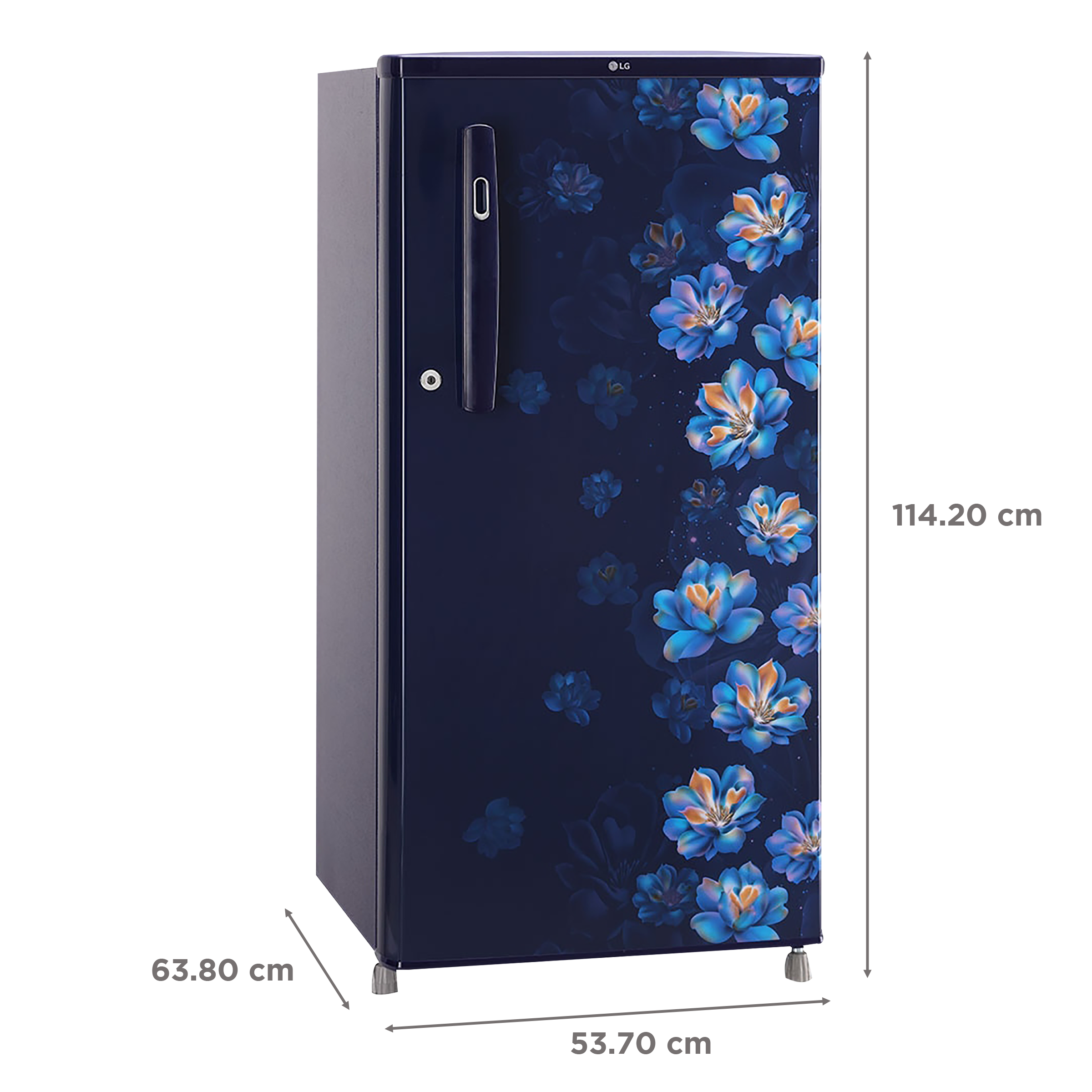 Lg double door on sale fridge blue colour